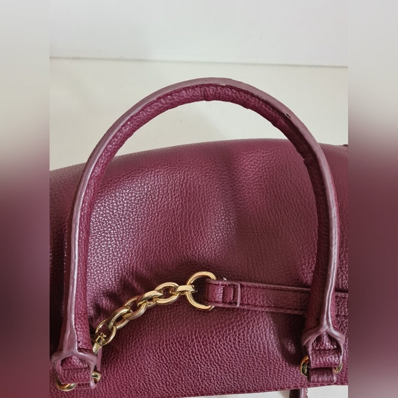 Tommy Hilfiger burgundy faux leather bag shoulder bag - Picture 9 of 16